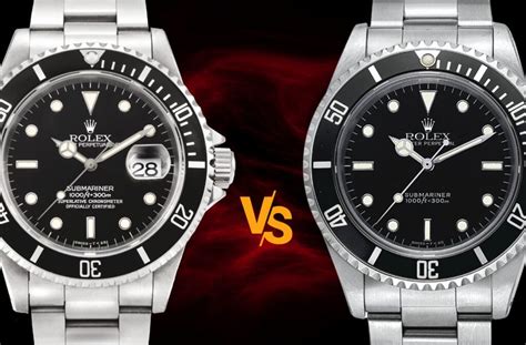 rolex sub date vs no date thickness|rolex no date review.